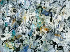 No. 75/N2 by Rolf Cavael, 1975, Oil on card, on fibreboard, sold Dec 2020