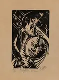 Otto Dix, Mann und Weib (Nächtliche Scene), 1919, Woodcut on brownish laid paper
