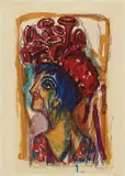 Otto Dix, Contessa, 1962, Colour lithograph on wove paper