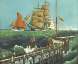 T. Lux Feininger, Hafeneinfahrt (Elbe Port)