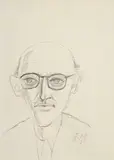 Otto Dix, Portrait Heinz Pachen, Pencil drawing on laid paper