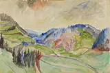 Vorfrühling im Gebirge by Erich Heckel, 1923, Watercolour over preparatory chalk drawing on paper, offered Dec 2020
