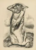 Ludwig Meidner, Figur in Landschaft, in die Ferne Blickender