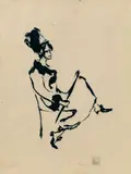 Emil Nolde, Sitzende Frau, 1911, Lithograph on fine Japan paper