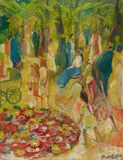 Otto Nagel, Berliner Humboldthain, 1919, Oil on card