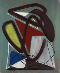 Komposition by Otto Ritschl, 1950, Oil on canvas, sold Dec 2020