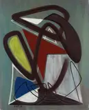 Otto Ritschl, Komposition, 1950, Oil on canvas
