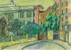 La Piazetta by Heinrich Steiner, 1976, Oil on canvas, sold Dec 2020