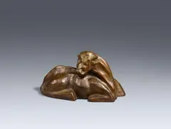 Franz Wilhelm Seiwert, Liegende Kuh, 1919/20, Bronze