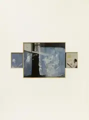 Carlo Alfano, Untitled, Printed printing plate, mounted together, with gouache and graphite