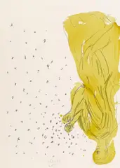 Untitled by Georg Baselitz, 1998, Watercolour and pencil on card, sold Dec 2020