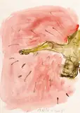 Georg Baselitz, Untitled, 1998, Watercolour and India ink on card