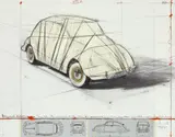 Christo, Wrapped Volkswagen, Project for 1961 Volkswagen Beetle Saloon