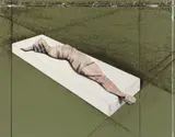 Christo, Wrapped Woman, Project for the Institute of Contemporary Art, Philadelphia, 1968, 1997, Colour lithograph collaged, graphite with foil and thread