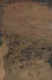 Winfred Gaul, Untitled(6-11-57-2), 1957, Oil and screen printing ink on card on canvas