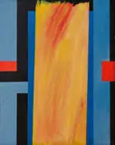 Otto Herbert Hajek, Bild 103 Zyklus - Jerusalem - II-5, 1984, Acrylic on fibreboard. In artist's frame