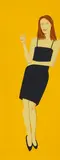 Alex Katz, Sharon (From: Black Dress Series), 2015, Colour silkscreen on card