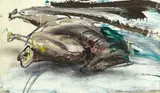 Dieter Krieg, Untitled (Hähnchen), Around 1982, Acrylic on paper