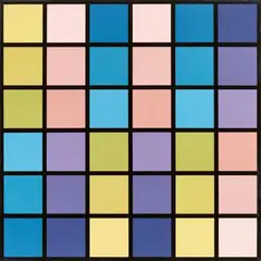 Bildraster mit systematischer Farbordnung by Jan Kubíček, 1976, Acrylic on canvas, sold Dec 2020