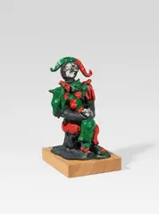 Harlekin (Bajazzo) by Markus Lüpertz, 2003, Bronze, painted, sold Dec 2020