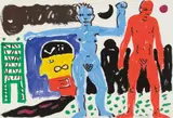 Untitled by A. R. Penck, Around 1984, Acrylic and gouache on card, sold Dec 2020
