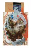 Dieter Roth und Arnulf Rainer, Dramatic finale. Letztes Gebet, 1978, Gouache and graphite on different papers resp. photographs, in parts mounted on top of each other