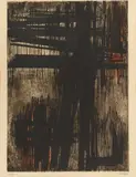 Pierre Soulages, Eau-forte VII, 1957, Color etching on card
