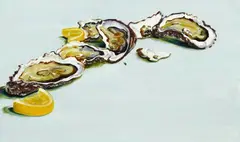 Cornelius Völker, Austern 3 - I, 2002, Oil on canvas