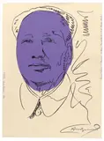 Mao by Andy Warhol, 1974, Colour silkscreen on wallpaper, sold Dec 2020