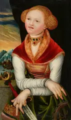 Monogrammist H. S., Saint Catherine, Oil on panel