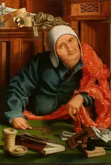 Marinus van Reymerswale, The money-lender, Oil on panel