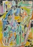 André Lanskoy, Composition (Untitled), Oil on canvas