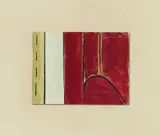 Untitled by Günther Förg, 2003, Acrylic on wood on beige painted wood, sold Dec 2020