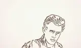 Andy Warhol, James Dean, About 1985, Black marker pen on card