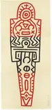 Keith Haring, Totem, 1989, Colour woodcut on Inshu-Kozu Japan paper, 3 parts. Each