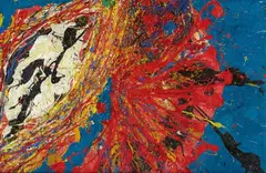 Eclissi by Imai, 1962, Oil on paper on canvas on burlap, offered Dec 2020