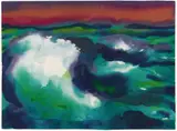 Tosendes Meer by Emil Nolde, Circa 1930/1935, Watercolour on Japan paper, sold Dec 2020