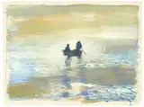 Paul Thek, Untitled (Seascape with Rowboat)