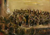 Max Liebermann, Konzert in der Oper, Circa 1923, Oil on artist's board