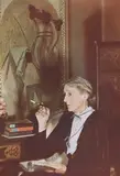 Gisèle Freund, Virginia Woolf vor einem Fresko von Vanessa Bell, London