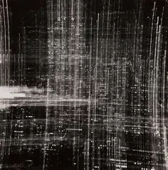 Fritz Henle, New York at night, 1945, Ferrotyped gelatin silver print, printed