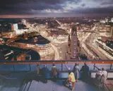 Ludwig Windstosser, Blick vom I-Punkt auf die Stadt, Berlin, 1968-1972, Vintage chromogenic print on Agfa baryta paper