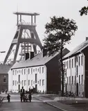 Ludwig Windstosser, Zechenturm, 1950s, Vintage ferrotyped gelatin silver print on Agfa-Brovira paper