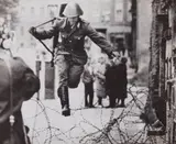 Peter Leibing, Leap to freedom, 1961, Vintage gelatin silver print