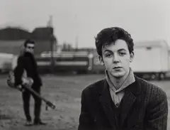 Astrid Kirchherr, Paul McCartney und John Lennon, Heiligengeistfeld, Hamburg, 1960, 2 gelatin silver prints, printed later. Each