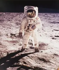 Astronaut Edwin E. Aldrin walks on the Surface of the Moon by Nasa, 1969, Chromogenic print on Kodak paper, printed 1970s/80s, sold Dec 2020