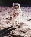 Nasa, Astronaut Edwin E. Aldrin walks on the Surface of the Moon, 1969, Chromogenic print on Kodak paper, printed 1970s/80s