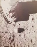 Nasa, Aldrin’s Boot on the lunar Soil, Apollo 11, 1969, Vintage chromogenic print on structured Kodak paper