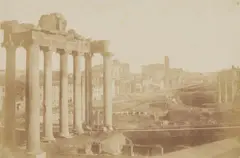 Giacomo Caneva, Temple of Saturn, Roman Forum, 1850 – 1852, Salt print from paper negative
