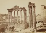 Auguste Rosalie Bisson called Bisson Jeune, Roman Forum, Temple of Saturn and Temple of Jupiter, 1855 - 1858, Albumen print, printed before